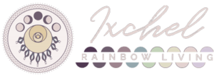 Ixchel Rainbow Living Moon-Sun Logo